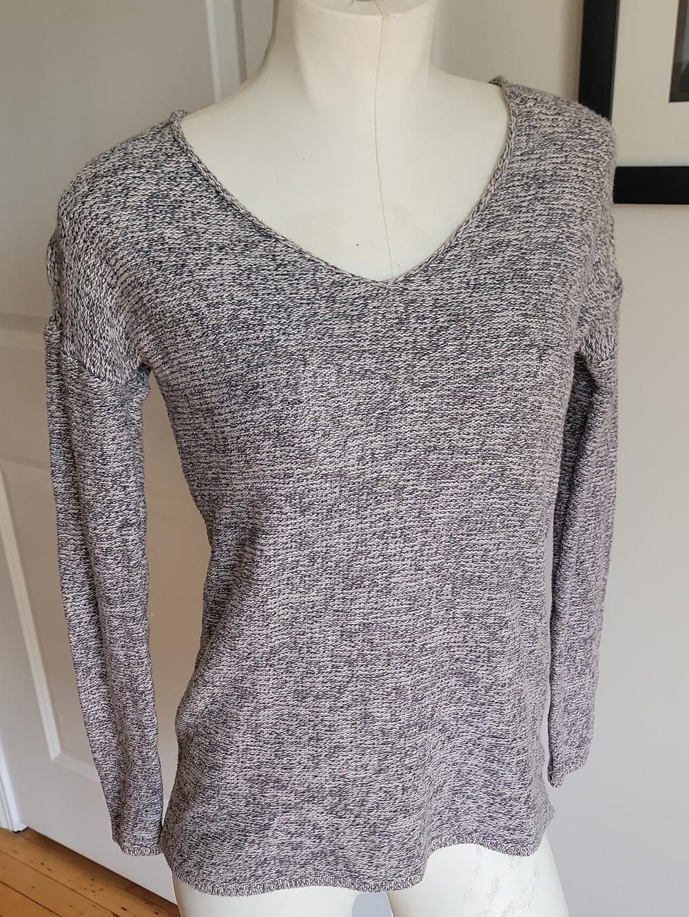OLD NAVY Marled Knit Pullover Sweater Gray Heather Size XS